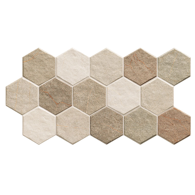 Πλακάκι HEX Stonehenge Earth KARAG 26,5x51cm